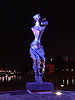 Monument of girl saving books from flood in Wroclaw