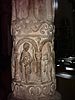 Romanesque column with personifications of virtues in Holy Trinity church in Strzelno