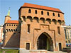 Barbican gates in defensive walls of Cracow