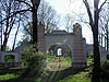 New jewish cemetery gate in Cieszyn, Poland