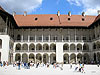 Courtyard of Wawel Royal Castle in Cracow, Poland