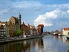 Gdansk Old town and the Crane over the Motlawa River