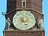 Town hall clock in Wroclaw, Poland