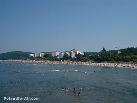 Baltic Sea and beach in Miedzyzdroje