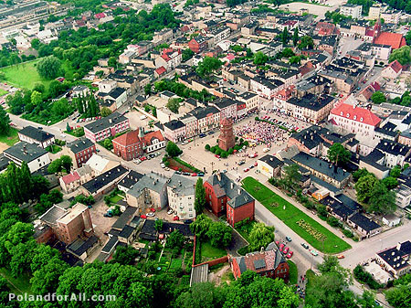 Aerial view of Znin, Poland